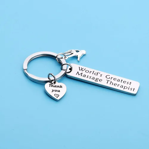 Miniatura 4 de WSNANG Regalo para terapeuta de masaje, llavero de terapeuta de masaje más grande del mundo con dije de mano curativa, regalo para terapeuta