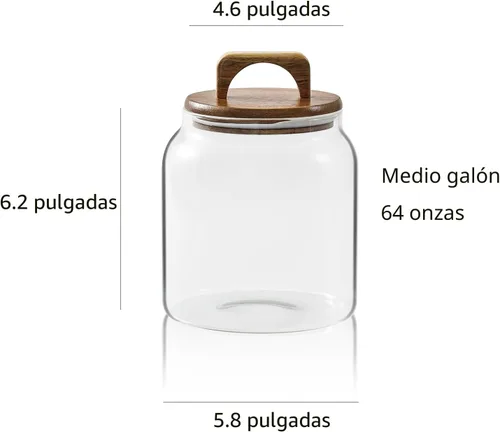 Miniatura 2 de Sweejar Tarros de vidrio para organización de la lavandería, contenedor de cápsulas de lavandería de medio galón, tarros de almacenamiento
