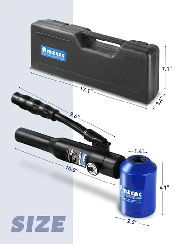 Miniatura 6 de AMZCNC Kit de Punzón Hidráulico para Perforar Agujeros de 1/2 a 2 pulgadas, Juego de Cortador de Orificios para Conducto Eléctrico, Kit