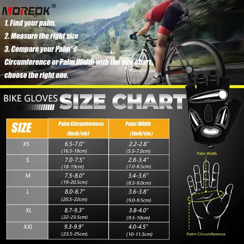 Miniatura 7 de MOREOK Cycling Gloves Bike Gloves for MenWomen-5MM Gel Pad Biking Gloves Half Finger Road Bike MTB Bicycle Gloves-for CyclingWorkoutMotorcycleOutdoor