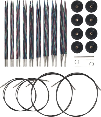 Miniatura 7 de Knit Picks Opciones Juego de agujas de tejer intercambiables de madera - US 4-11 (Caspian)
