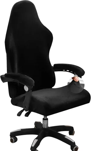 Miniatura 11 de FORCHEER Funda para silla de juegos con fundas para reposabrazos, estilo bohemio, 4 piezas, elásticas, para silla de computadora, juego de fundas