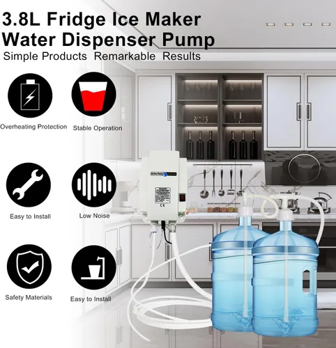 Miniatura 4 de Dispensador de Bomba de Agua Embotellada Sistema de Doble Entrada 110V Bomba Eléctrica de Agua Potable de Gran Flujo 3.8L 5 Galones Dispensador