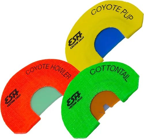 ESH Paquete combinado de llamadas de coyote de boca – Juego de 3 llamadas de depredador realistas para cazar – Coyote Pup, Coyote Howler, y llamadas