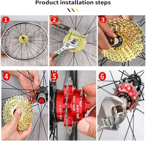 Miniatura 3 de Kit de conversión de velocidad única para bicicleta 12T13T/14T/15T/16T/17T/18T/19T/20T/21T/22T Cassette de una sola velocidad y espaciadores