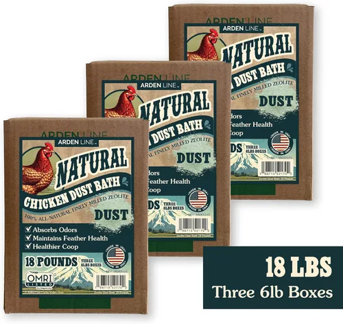 Miniatura 5 de Baño de Polvo de Zeolita para Pollos, 6 lb Polvo de Zeolita Finamente Molido Totalmente Natural Empaque de Caja de Papel Kraft Natural Hecho