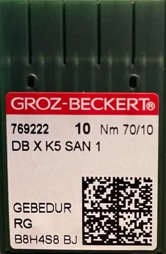 Needle It Up con 100 agujas Groz Beckert DBXK5 San 1 Gebedur para máquina de bordar con revestimiento de titanio (70/10)