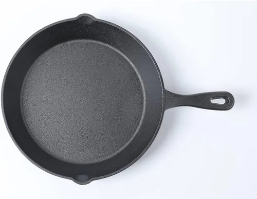 Miniatura 7 de HAWOK Sartén de hierro fundido Sartén de hierro fundido de 8 pulgadas para freír cocinar hornear en gas eléctrico de inducción y en horno