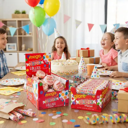 Miniatura 5 de Smarties Paquete variado de caramelos, caja de rollos gigantes de 34 onzas, 36 rollos, doble Lollies Mega 24 unidades, sin gluten y vegano, sin maní