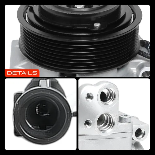 Miniatura 9 de A-Premium Compresor de A/C con embrague compatible con John Deere 3200 3215 3220 3400 3415 3420 3800, tipo 10PA15C