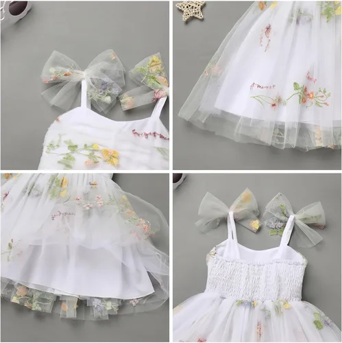 Miniatura 220 de IMEKIS Vestido de princesa de cumpleaños para niña pequeña, confeti brillante, bohemio, arco iris, pastel, sesión de fotos, traje para 1-6T