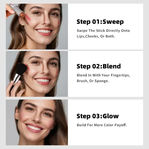 Miniatura 5 de KIMUSE Cream Contour Stick Duo – Barra moldeadora 2 en 1, altamente pigmentada, fórmula impermeable de larga duración, ligera y mezclable, palitos