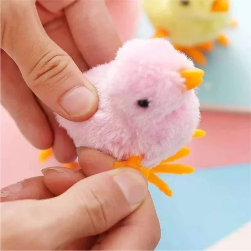 Miniatura 3 de CICITOYWO Juguete novedoso de conejito y pollito saltador, juguete de cuerda para niños pequeños, adultos, cesta de caza de huevos de Pascua
