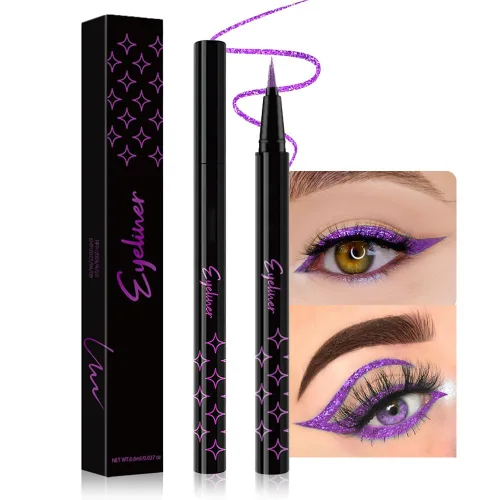 Miniatura 22 de evpct Delineador de ojos líquido cromático dúo, con purpurina de bronceador rosa, destello metálico brillante, sombra de ojos en lápiz, cambio