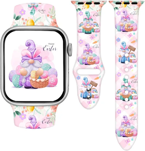Miniatura 29 de Holidays - Correa de reloj compatible con Apple Watch de 38, 40, 41, 42, 44, 45 y 49 mm para mujeres y hombres, correa deportiva de silicona suave
