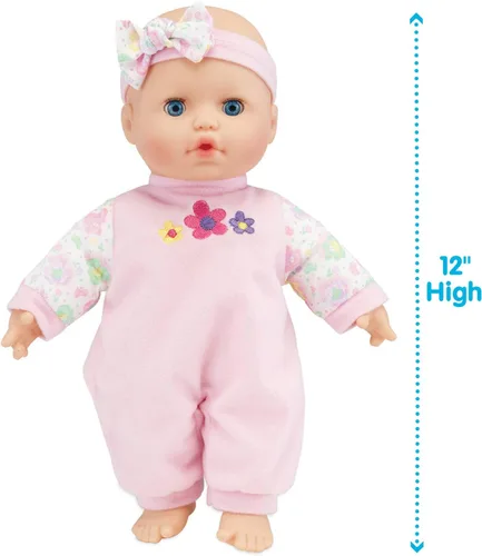 Miniatura 2 de Kidoozie Sweetie Doll - Muñeca de cuerpo suave de 12 pulgadas con ojos abiertos y cerrados para edades de 12 meses en adelante, perfecta