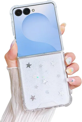 Miniatura 26 de Compatible con Samsung Galaxy Flip 4, funda transparente con flores secas prensadas, para mujeres y niñas, TPU suave a prueba de golpes, funda