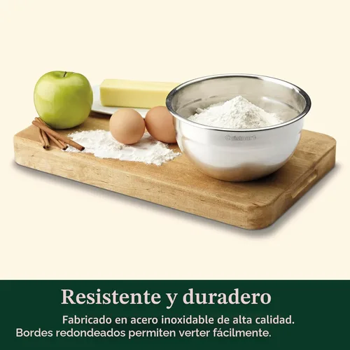 Miniatura 5 de Cuisinart Juego de tazones para mezclar, acero inoxidable, 3 piezas, CTG-00-SMB