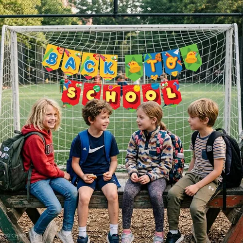 Miniatura 4 de KatchOn, Back to School Banner - 10 Feet- Pack of 1 Back to School Backdrop First Day of School Banner Welcome Back Bulletin Board Welcome