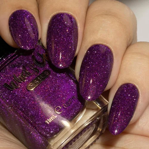 Miniatura 7 de Whats Up Nails - Plumingo Party Flash - Esmalte de uñas reflectante granate con dúocromo iridiscente brillante púrpura brillante barniz de esmalte
