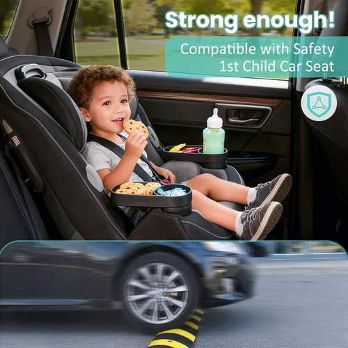 Miniatura 4 de Maxi-COSI Pria - Paquete de 2 bandejas para asiento de automóvil con portavasos para seguridad 1st EverFit & Grow and Go Cosco todo en uno