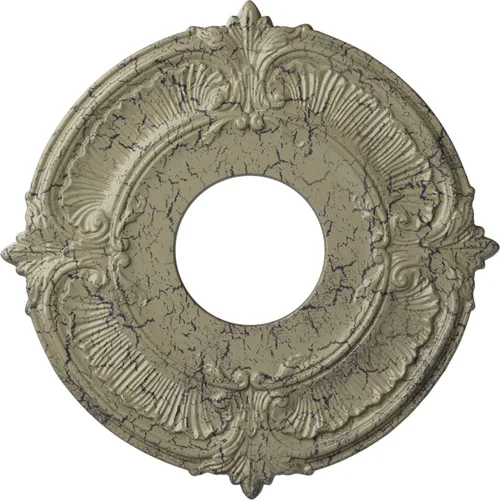 Miniatura 40 de Ekena Millwork CM12ATCGS Medallón de Techo Attica (Se Adapta a Doseles de hasta 3 1/2"), Pátina Verde Cobre Pintada a Mano