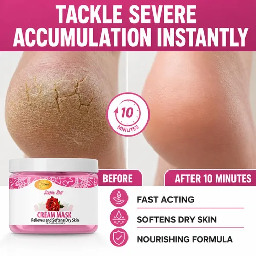 Miniatura 5 de SPA REDI - Máscara de Crema para Cuerpo y Pies, Rosa Sensual, 16 Oz - Masaje de Pedicura para Pies y Cuerpo Cansados, Hidratante, Piel Fresca