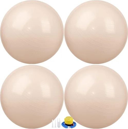 Miniatura 15 de Leyndo 4 pelotas de ejercicio de yoga de 26 pulgadas, para pilates, embarazo, parto, fitness, con bomba rápida, antiestallido, para mejorar