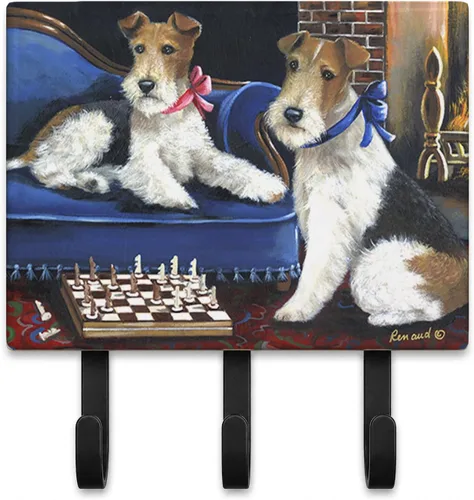 Miniatura 15 de Caroline's Treasures Bichon Frise Sisters - Ganchos para correa o llavero, multicolor