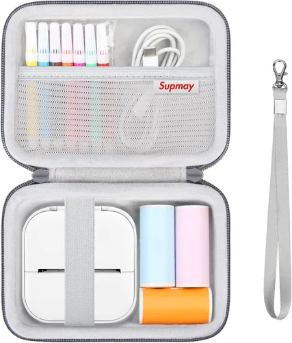 Miniatura 9 de Funda de impresora adhesiva compatible con Memoking T02/para iDPRT/para Phomemo/para Anycash/para Ponek/para Cabaro Mini Impresora Pegatina, Mini