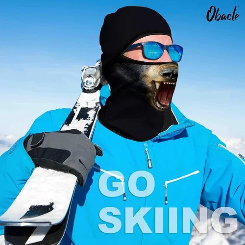 Miniatura 163 de Obacle Pasamontañas para hombres y mujeres, para invierno, clima frío, esquí, ciclismo, caza