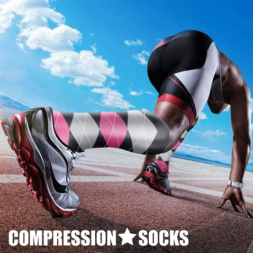 Miniatura 146 de CHARMKING - Calcetines de compresión para mujeres y hombres (3 pares), 15-20 mm Hg, el mejor apoyo para atletismo, running o ciclismo, mejora