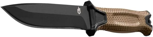 Miniatura 3 de Cuchillo fijo grabado aduana de la hoja fija del borde llano del marrón del coyote de Gerber Strongarm