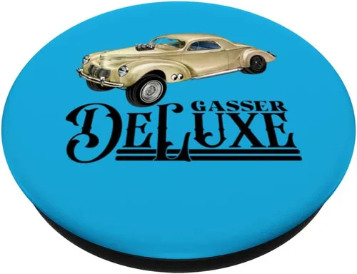 Miniatura 2 de Gasser Hot Rod 1940 Willys Business Coupe Deluxe Model PopSockets Swappable PopGrip