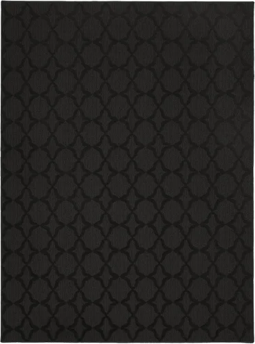 Miniatura 121 de Garland Rug Sparta - Alfombra antideslizante de polipropileno de 2 pies x 12 pies, color negro, ideal para salas de estar y pasillos, elegante