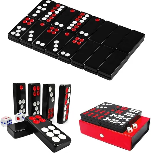 Juego de 32 piezas de azulejos Pai Gow, dominó negro tradicional chino, Pai Gow, póker Pai Gow, el mejor juego de casino divertido juguete para