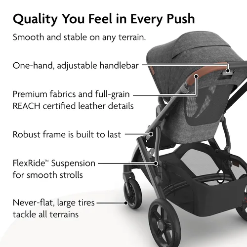 Miniatura 5 de UPPAbaby Vista V3 Cochecito - Sistema de Cochecito Individual a Doble de Tamaño Completo - Asiento para Niño, Protector contra Insectos, Protector