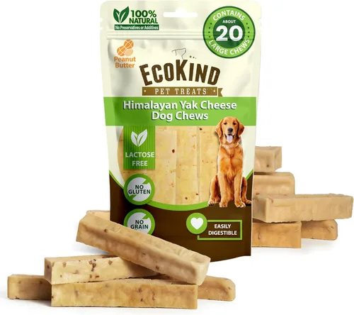 Miniatura 28 de EcoKind Premium Gold Yak Cheese - Masticables para perros del Himalaya, golosinas saludables para perros de todas las razas y tamaños, todo natural