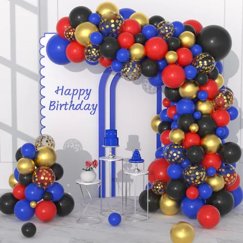 Miniatura 17 de Black and Silver Balloons Garland Arch Kit, 142PCS Black and Metallic Silver Confetti Balloons for Baby Shower Wedding Men Women Birthday