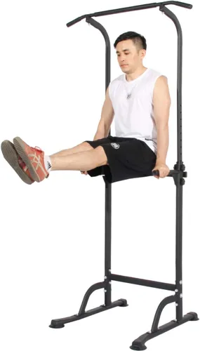 Miniatura 9 de Soges Power Tower - Estación de barras de tracción y fondos, estación de fondos con soporte independiente para gimnasio en casa, equipo de Negro