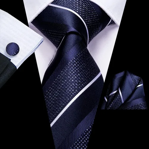 Miniatura 82 de Dubulle Corbata tejida de cachemira para hombre y gemelos de pañuelo para hombre, conjunto de gemelos para boda formal y negocios