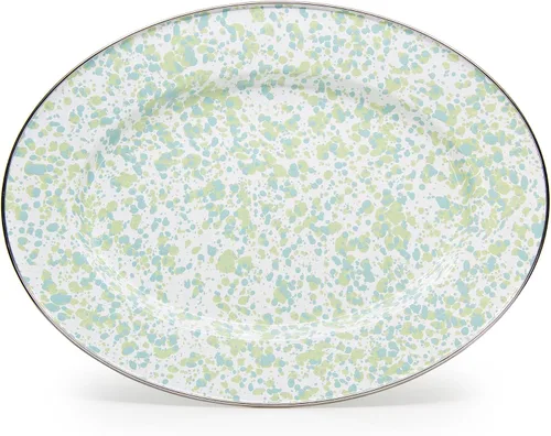 Miniatura 6 de Golden Rabbit Enamelware Oval Platter, 12 x 16in, Americana