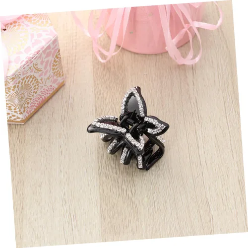 Miniatura 4 de Amosfun 3 pinzas para el pelo con lazo, pasadores de diamantes de imitación, pinzas de dientes con purpurina, tocados nupciales para boda, mini clip
