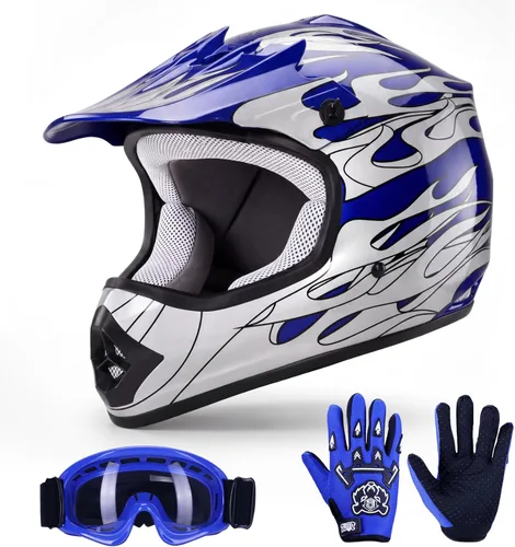 Miniatura 11 de TCT-MOTORPARTS - Casco para niñas con mariposa rosa, aprobado por el DOT, para motocross, ATV, fuera de pista o moto, de cara completa, incluye