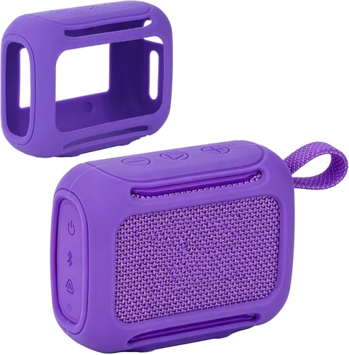 Miniatura 25 de Funda de silicona Lebakort compatible con altavoz portátil JBL GO 4 (Funda negra)
