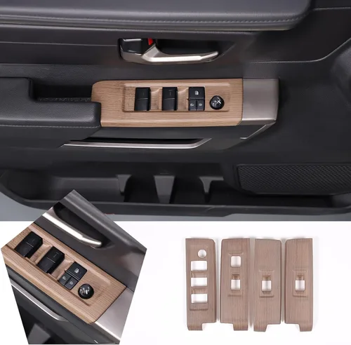 Miniatura 11 de Cubierta protectora para panel de botón de elevación de ventana de puerta de automóvil compatible con Toyot@Tundra/Sequoia 2022-2024, cubierta