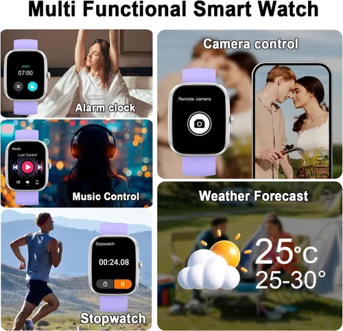 Miniatura 6 de uaue Reloj inteligente AI con ChatGPT, reloj inteligente de llamadas Bluetooth de 1.91 pulgadas para hombres y mujeres, más de 110 modos de fitness