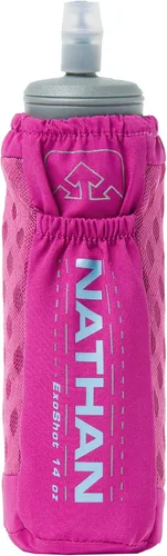 Miniatura 9 de Nathan ExoDraw & ExoShot 2.0 Flask, Handheld Water Bottle for Marathons, Hiking, Ultra Running and Outdoor Activity Gris Vapor/Azul Estate