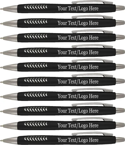 SyPen Bolígrafos personalizados con tu logotipo o texto personalizado, paquete de 300 unidades a granel para negocios, fiestas y eventos, hermosos