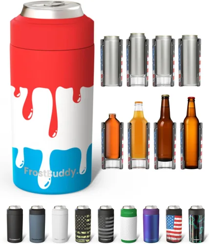 Miniatura 37 de Frost Buddy Universal Can Cooler - Fits all - Stainless Steel Can Cooler for 12 oz & 16 oz Regular or Slim Cans & Bottles - Stainless Steel